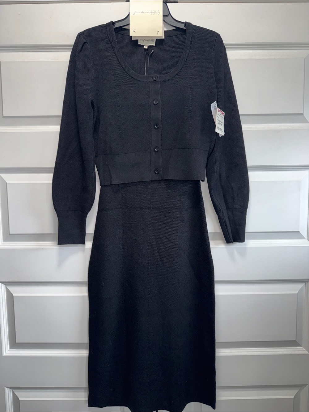 NEW WITH TAG 2 piece set cardigan and strap knit dress